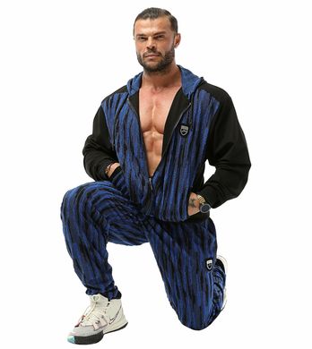 Big Sam, Штаны спортивные зауженные (Baggy Winter Towel Pants PNT1312) Синий\черный ( M )