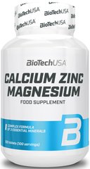 Biotech USA, Микроэлементы Calcium Zinc Magnesium, (100 таблеток)
