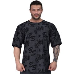 Big Sam, Футболка-Размахайка (Bodybuilding Mens T-Shirt BS 3318) Серый\Черный ( XL )