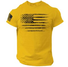 Hard Power(USA), Футболка бесшовная Flag-Logo(Oversized MD7491-1), Yellow ( XL )