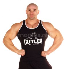 Cutler Nutrition, Майка для бодибилдинга Head Logo Piping Tank, черная