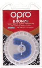 OPRO,Training Level Self Fit 10+Adult Mouthguard Gel Comfort Protection Bronze ( Blue )