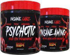 Insane Labz, Предтреник Psychotic Hellboy High Stim Pre Workout, 250 грамм ( Blue Raspberry )