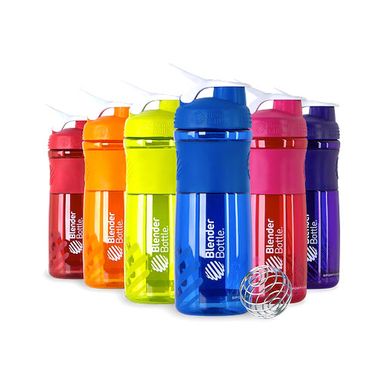 Blender Bottle, Спортивный шейкер-бутылка SportMixer Pink/White, 590 мл