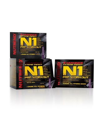 Nutrend, Предтреник N1 Pre-Workout, 10 пакетов по 17 грамм Грейпфрут