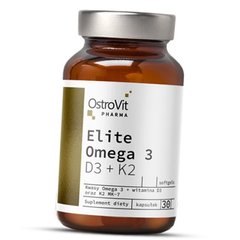 OstroVit, Омега Omega 3 D3 + K2, 30 капсул