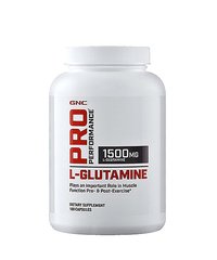 GNC, Глютамин Pro Performance L-Glutamine 1500mg, 180 капсул, 180 капсул