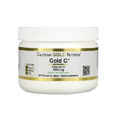 California Gold Nutrition, Вітамін Gold C Powder, 250 грам, Без смаку, 250 грамм