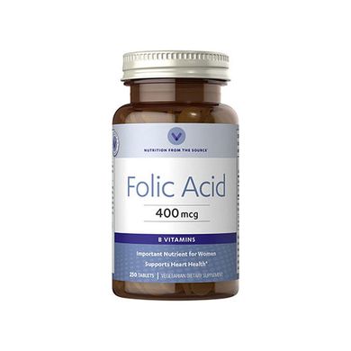 Vitamin World, Вітаміни Folic Acid 400 mcg, 250 таблеток, 250 таблеток