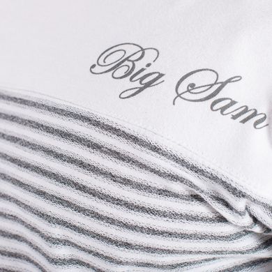 Big Sam, Футболка-Розмахайка (Bodybuilding Mens Towel Gym Rag Top) Сірий\Білий ( L )