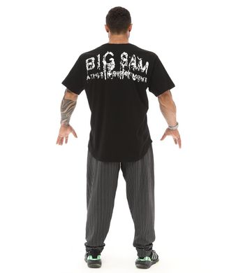 Big Sam, Футболка-Размахайка (Men's Oversize T-shirt 3340-Black&White) Черный ( L )