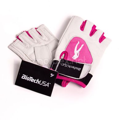 Biotech USA, Перчатки спортивные женские Pink fit gloves (white-pink)