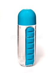 GM Power, Спортивная бутылка с таблетницей Aqua, 800 мл