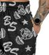 Big Sam, Штаны спортивные зауженные (Mens Loose Fit Logo Design PNT1376-BLAC) Черный-Серый ( S )