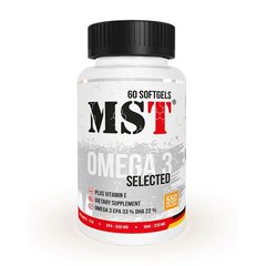 MST Sport Nutrition, Риб'ячий жир Omega 3 Selected plus Vitamin E, 60 капсул