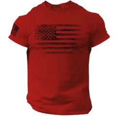Hard Power(USA), Футболка бесшовная Flag-Logo(Oversized MD7491-2), Red ( L )