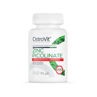 OstroVit, Мікроелемент Zinc Picolinate Limited edition, 200 таблеток