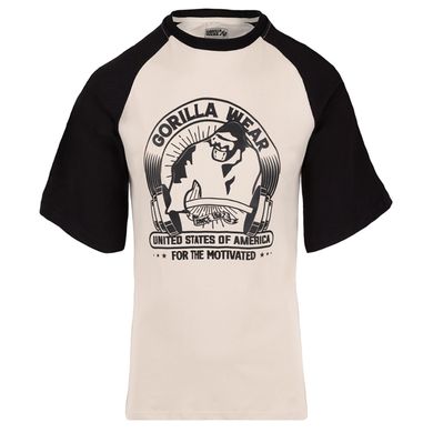Gorilla Wear, Футболка с удлиненным рукавом (3\4 Logan Oversized T-Shirt Beige/Black) ( M )