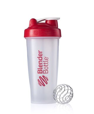 Blender Bottle, Спортивный шейкер BlenderBottle Classic Clear/Red, 820 мл