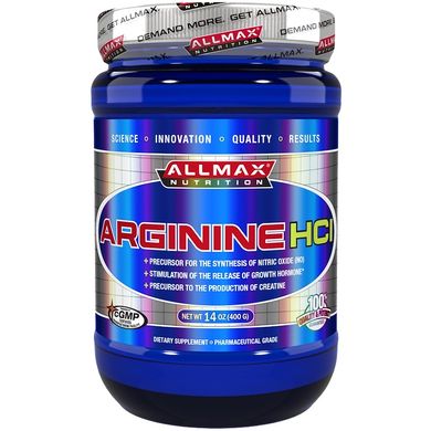 Allmax Nutrition, Аргінін 100% Pure Arginine HCI, 400 грам