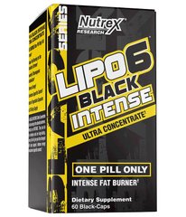 Nutrex Research, Жироспалювач Lipo-6 Black Intense Ultra concentrate, 60 капсул