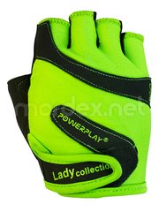 Power Play, Перчатки для фитнеса PowerPlay 1729 B женские зеленые , Черный/зеленый, XS, Женский