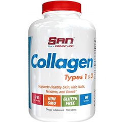 SAN Nutrition, Коллаген Collagen Types 1-3, 180 таблеток