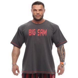 Big Sam, Футболка-Размахайка (Oversize Gym Rag Top T-shirt BGSM 3335) Серый ( M )