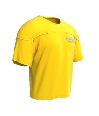 Mordex, Размахайка-Футболка с вставкой (кокетка) Rag Top Bodybuilding (MD6318-5) Желтая ( XL )