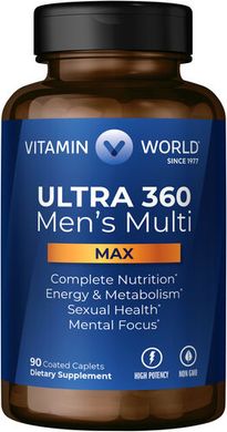 Vitamin World, Вітаміни ULTRA 360 Men's Multi Max, 90 таблеток, 90 таблеток