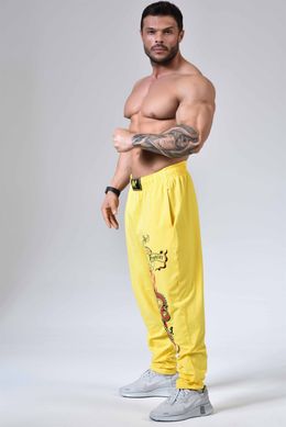 Big Sam, Штаны спортивные (BS1275) Mens Baggy Track Body Yellow Pants Желтые ( L )