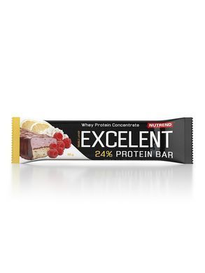 Nutrend, Спортивний батончик Excelent Protein Bar Lemon Curd Cheese Raspberry with Cranberries, 85 грам