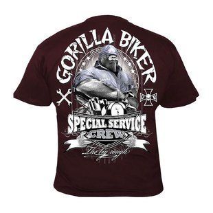 Silberrucken, Футболка GB26 Gorilla Biker Special Service Crew V-Neck бордовая
