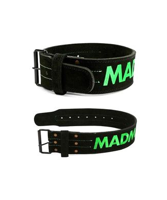 MadMax, Пояс для пауэрлифтинга кожаный Single Prong MFB 301 Чорний M