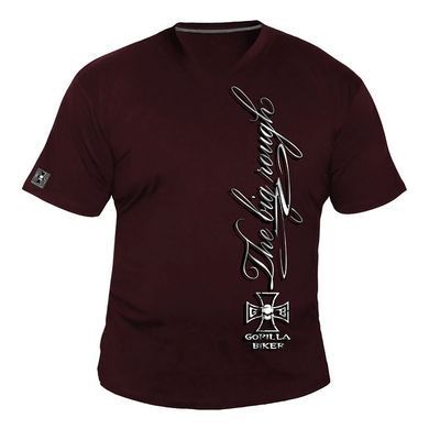 Silberrucken, Футболка GB26 Gorilla Biker Special Service Crew V-Neck бордовая