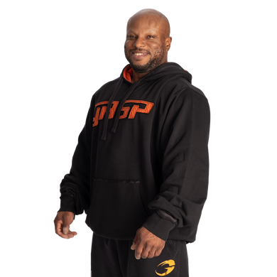Худи мужское спортивное GASP Hood Sweater Black/Flame чёрно-красное L