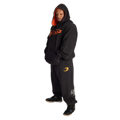 Худи мужское спортивное GASP Hood Sweater Black/Flame чёрно-красное L