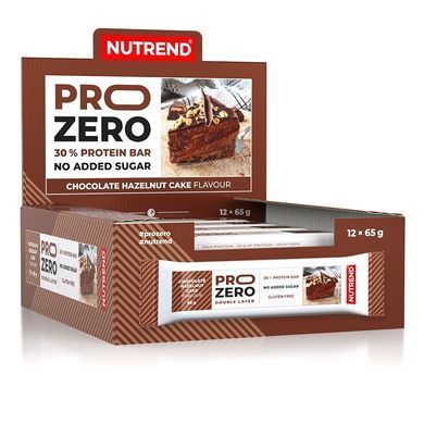 Nutrend, Спортивний батончик ProZero 30% Protein Bar Chocolate-Hazelnut Cake, 65 грам