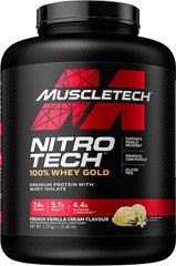 MuscleTech, Протеїн Nitro Tech 100% Whey Gold, French Vanilla Cream 2270 грам