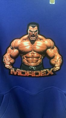 Mordex, Кофта-Худі з капюшоном чоловіча на флісі, Deep Blue ( L ) 3D Puff Print