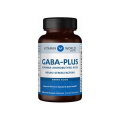 Vitamin World, Витамины GABA-Plus, 100 капсул, 100 капсул