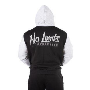No Limits, Толстовка тепла Mesh Zipped Hoodie(фліс) (MD7431-1), Сіра\Чорна ( M )