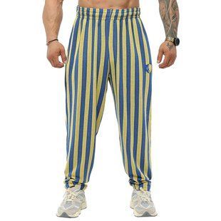 Big Sam, Штани спортивні звужені Men's Striped Loose Fit Ukrainian Flag Sweatpants PNT1381 Сині\Жовті ( M )