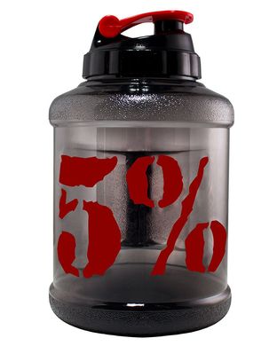 Rich Piana 5% Nutrition, Бутылка для воды Gallon Hydrator black/red, 2200 мл
