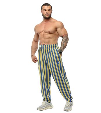 Big Sam, Штаны спортивные зауженные Men's Striped Loose Fit Ukrainian Flag Sweatpants PNT1381 Синие\Желтые ( XXL )