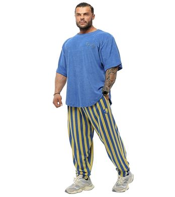 Big Sam, Штаны спортивные зауженные Men's Striped Loose Fit Ukrainian Flag Sweatpants PNT1381 Синие\Желтые ( S )