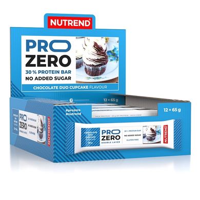 Nutrend, Спортивный батончик ProZero 30% Protein Bar Chocolate Duo CupCake, 65 грамм