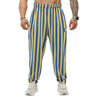 Big Sam, Штани спортивні звужені Men's Striped Loose Fit Ukrainian Flag Sweatpants PNT1381 Сині\Жовті ( S )