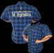 Explosive Fibres, Рубашка "Be Legendary" Plaid Muscle Oversized Shirt- Black\Blue ( XXL )