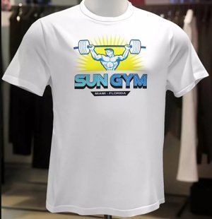 No Limits, Футболка чоловіча SUN GYM Miami Florida (MD7612-1), Біла ( XL )